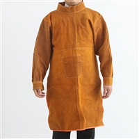 牛皮电焊反穿衣工作围裙耐磨防烫电焊阻燃防护服真皮隔热 
