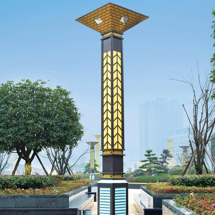 太阳能景观灯源头厂家 景观设计方形景观路灯中式LED照明灯