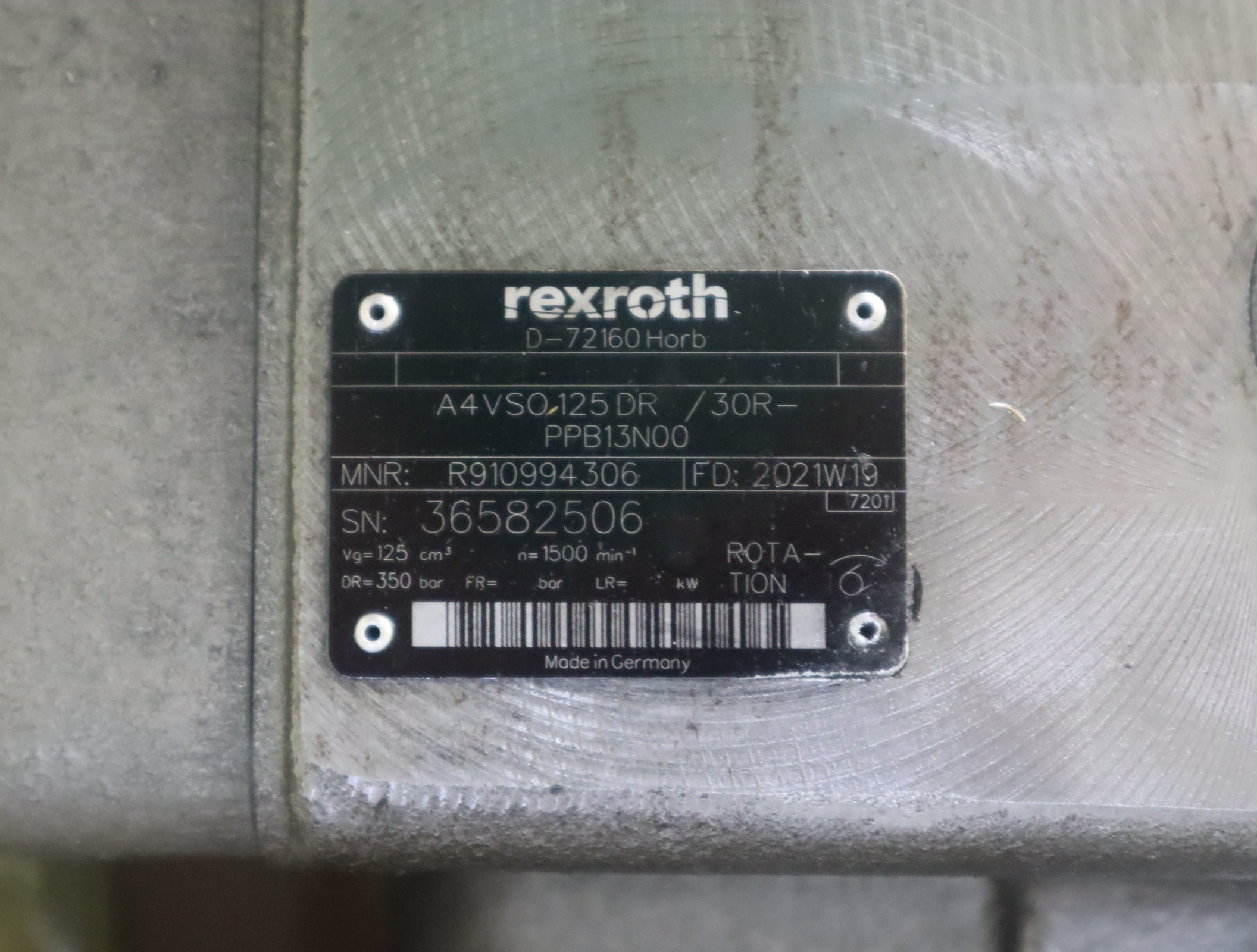 A4VSO125DR/30R-PPB13N00 R910994306 德国力士乐REXROTH 柱塞泵