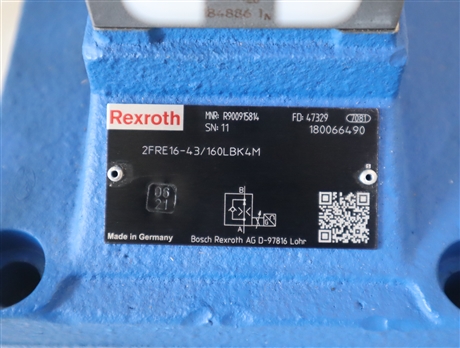 R900915814 2FRE16-4X/160LBK4M 德国力士乐REXROTH比例流量阀