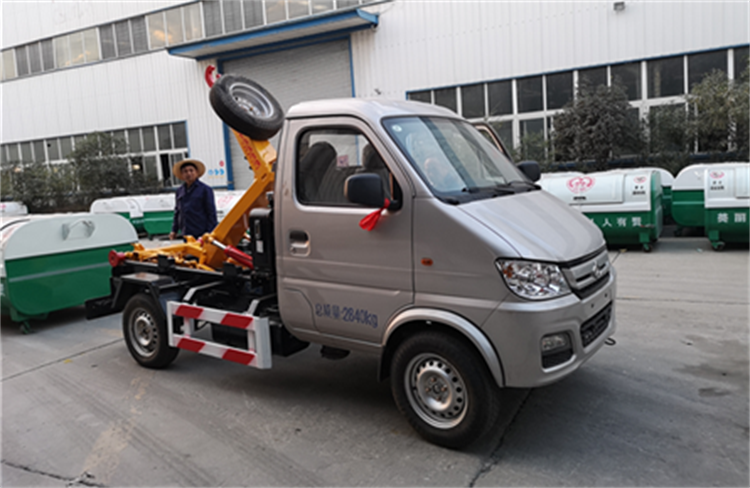 勾臂垃圾箱 户外环卫3.3立方拉臂式垃圾车可拆卸碳钢 养殖场可用