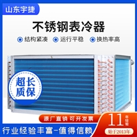 盘管式冷凝器 耐腐铜管铝翅片表冷器 蒸发式翅片管式散热器 