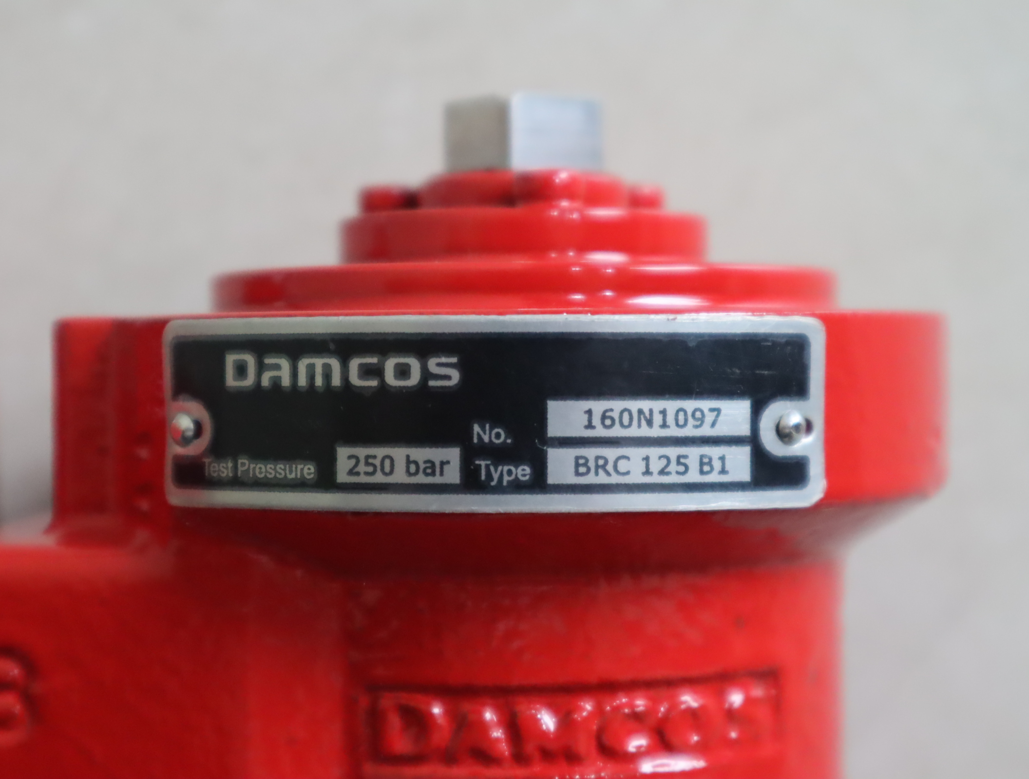 丹麦DAMCOS液位传感器执行器液压马达 BRC 125 B1 160N1097