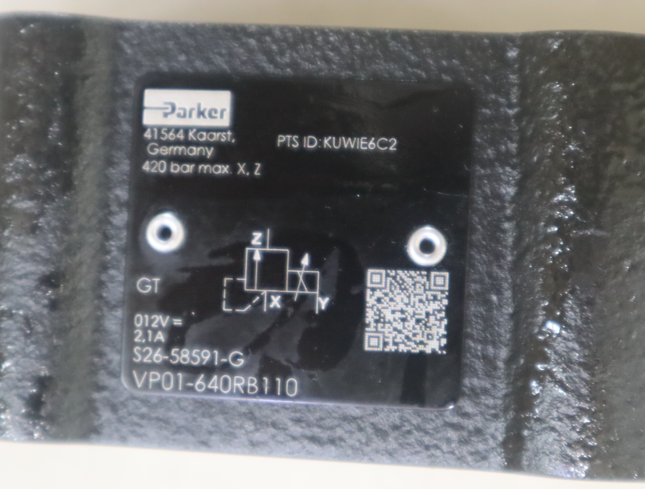 S26-58591-G VP01-640RB110 美国派克PARKER液压阀