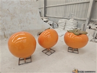  玻璃钢柿子造型仿真植物摆件雕塑 