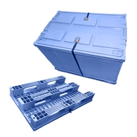 HDPE1570物流重型周转卡板箱塑料围板物流箱1000mm*1000mm*1300mm