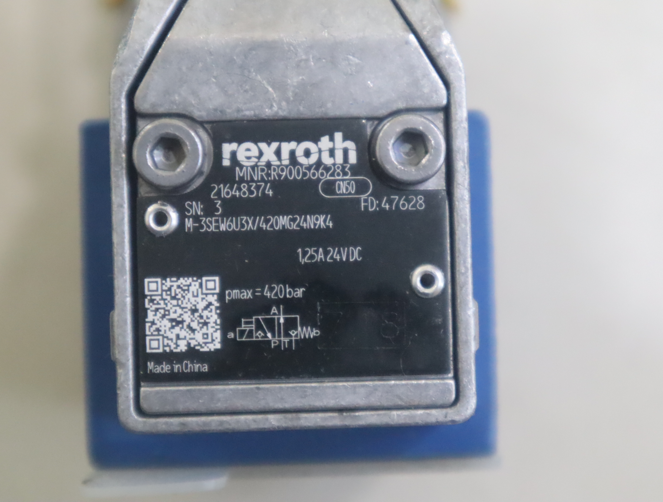 M-3SEW6U37/420MG24N9K4 R900566283 力士乐REXROTH电磁球阀