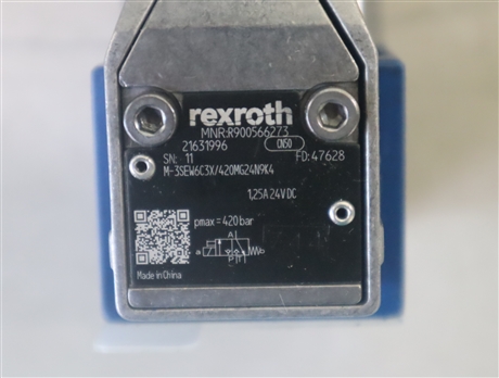 M-3SEW6U37/420MG24N9K4 R900566283 力士乐REXROTH电磁球阀
