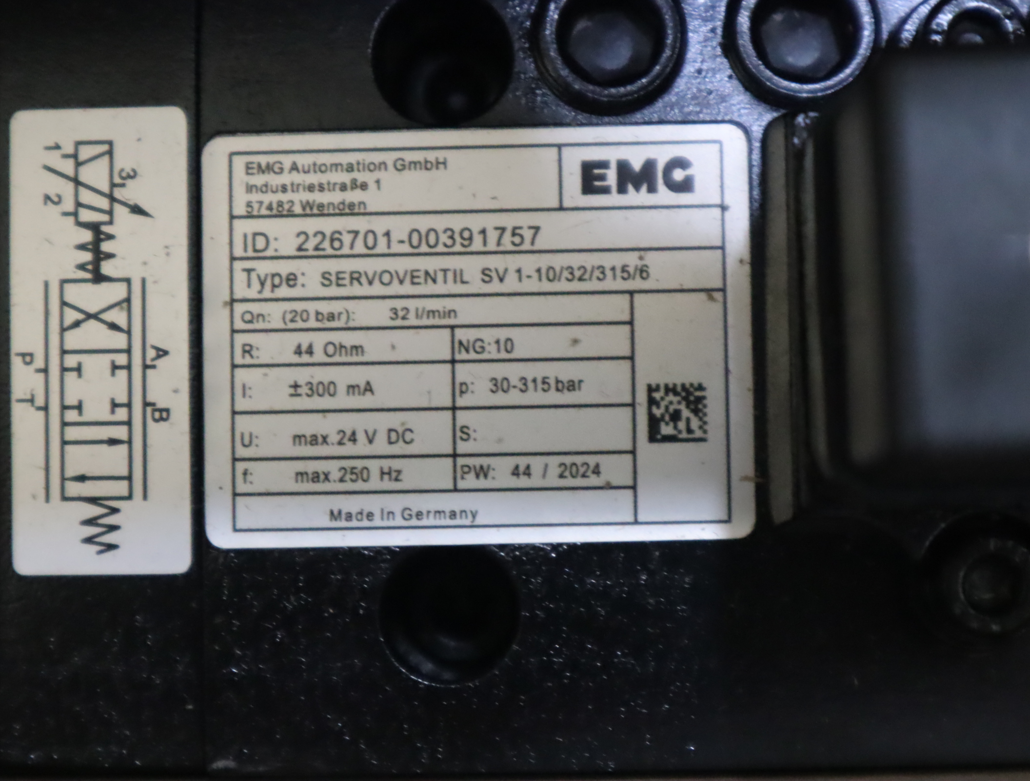 SV1-10/32/315/6 德国EMG伺服阀