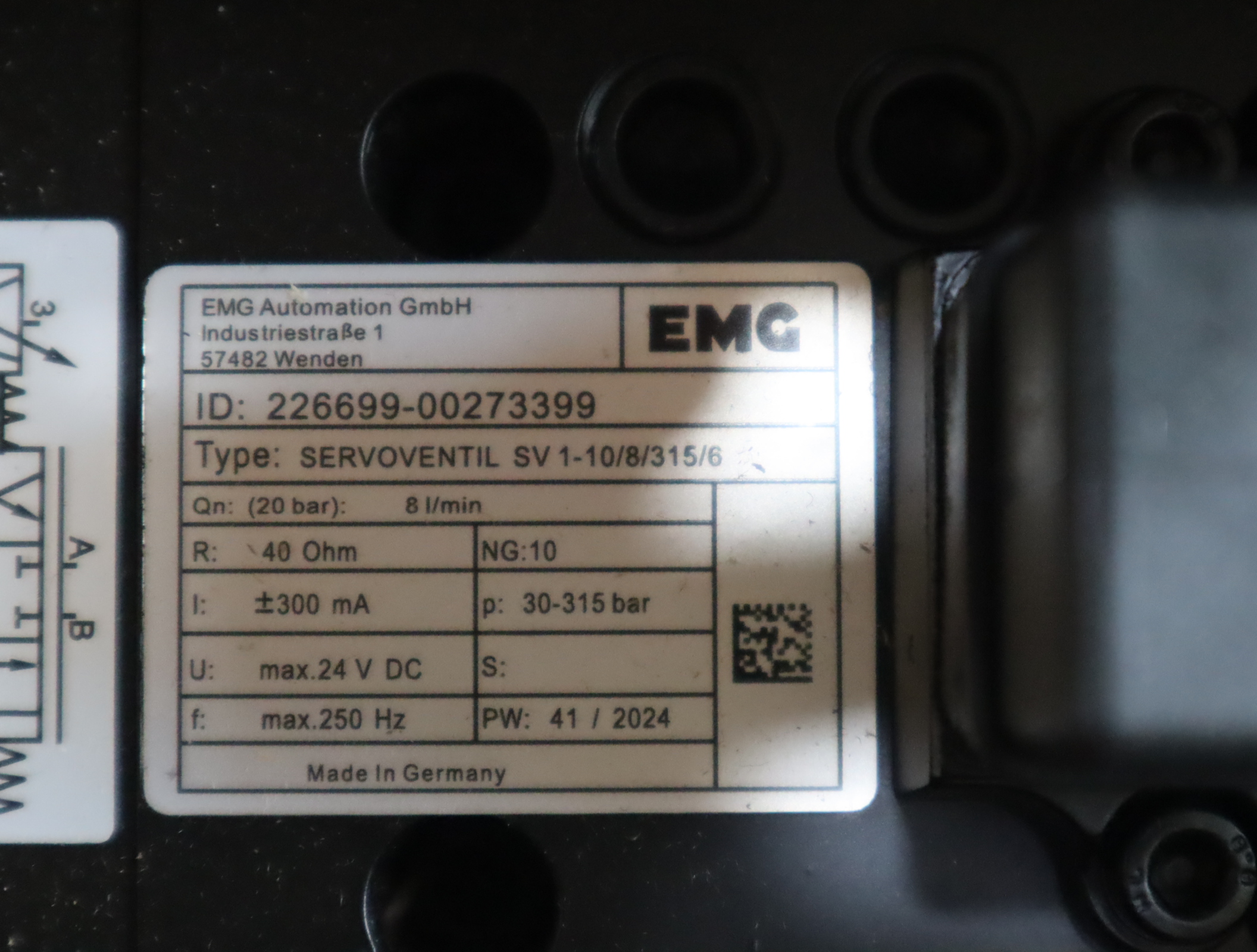 SV1-10/32/315/6 德国EMG伺服阀