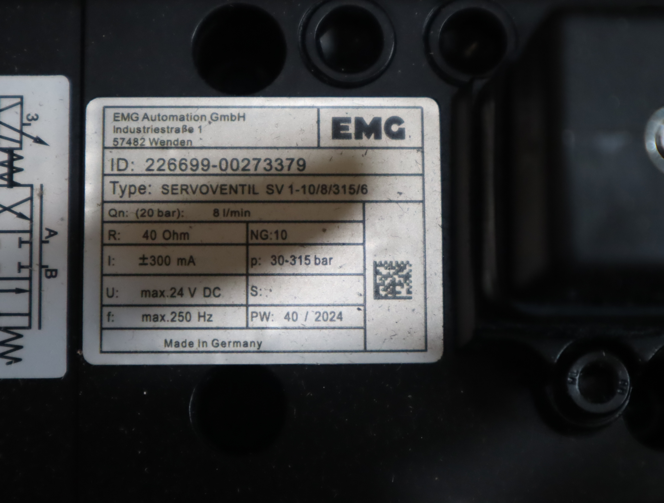 SV1-10/32/315/6 德国EMG伺服阀