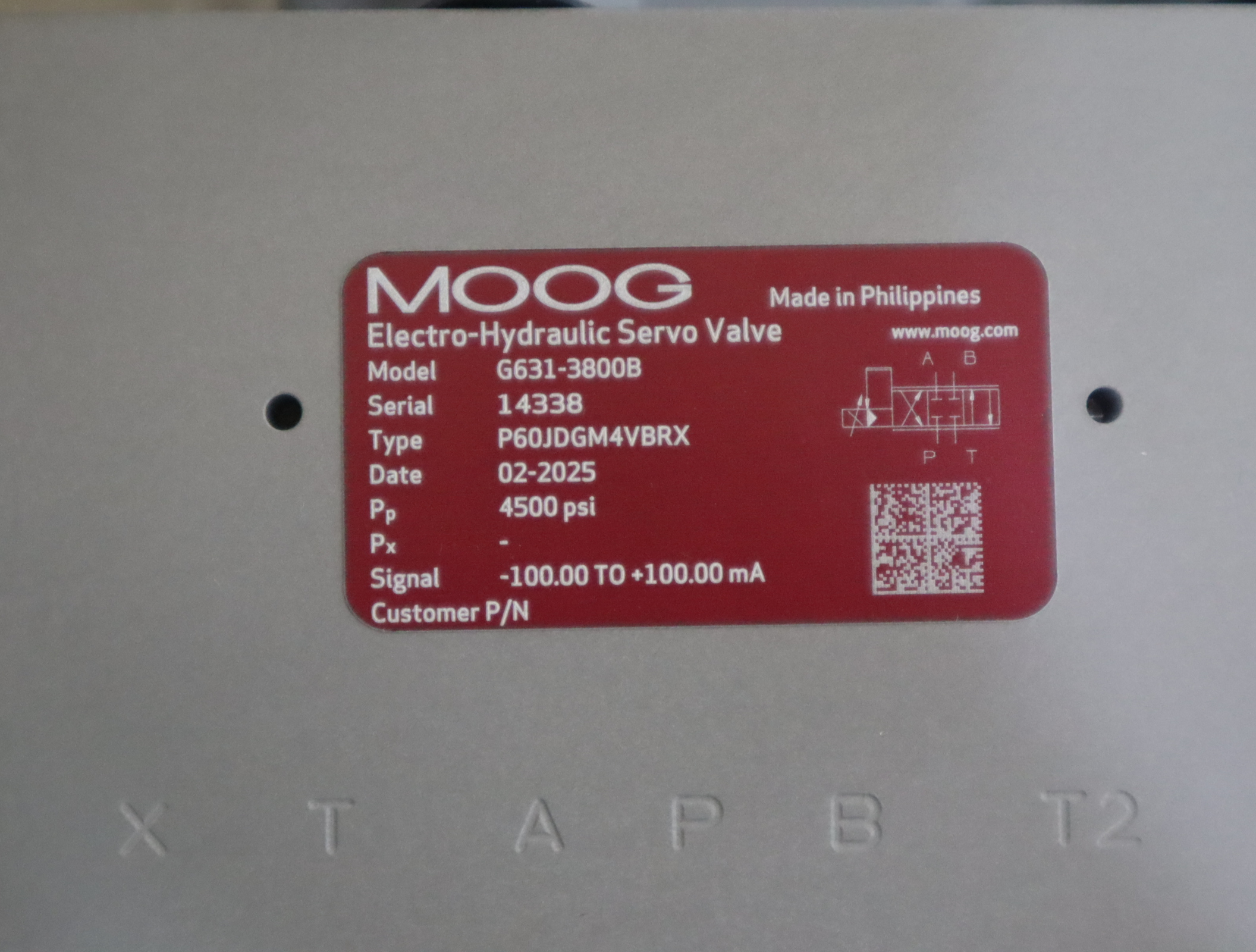 G631-3800B P60JDGM4VBRX 美国MOOG穆格伺服阀 菲律宾生产