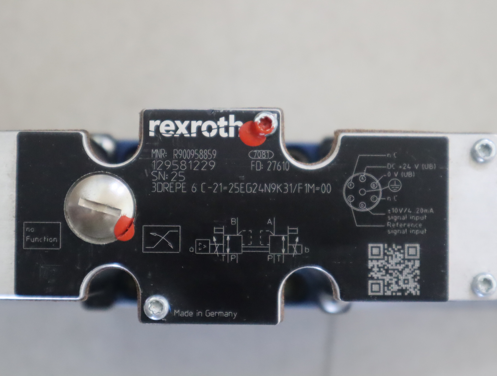 3DREPE6C-21-25EG24N9K31/F1M-00 R900958859 力士乐REXROTH阀