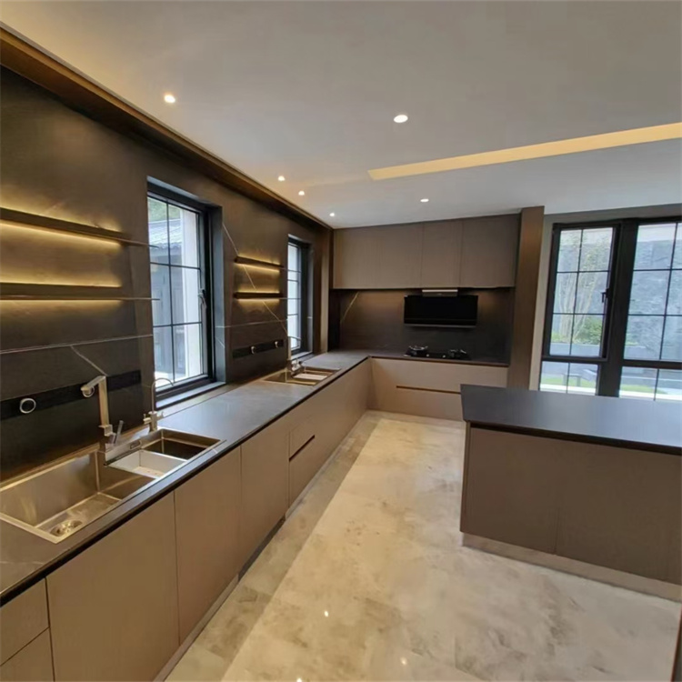 橱柜开放式 厨房台面整体 吊柜组合一体厨柜 家具收纳柜定做