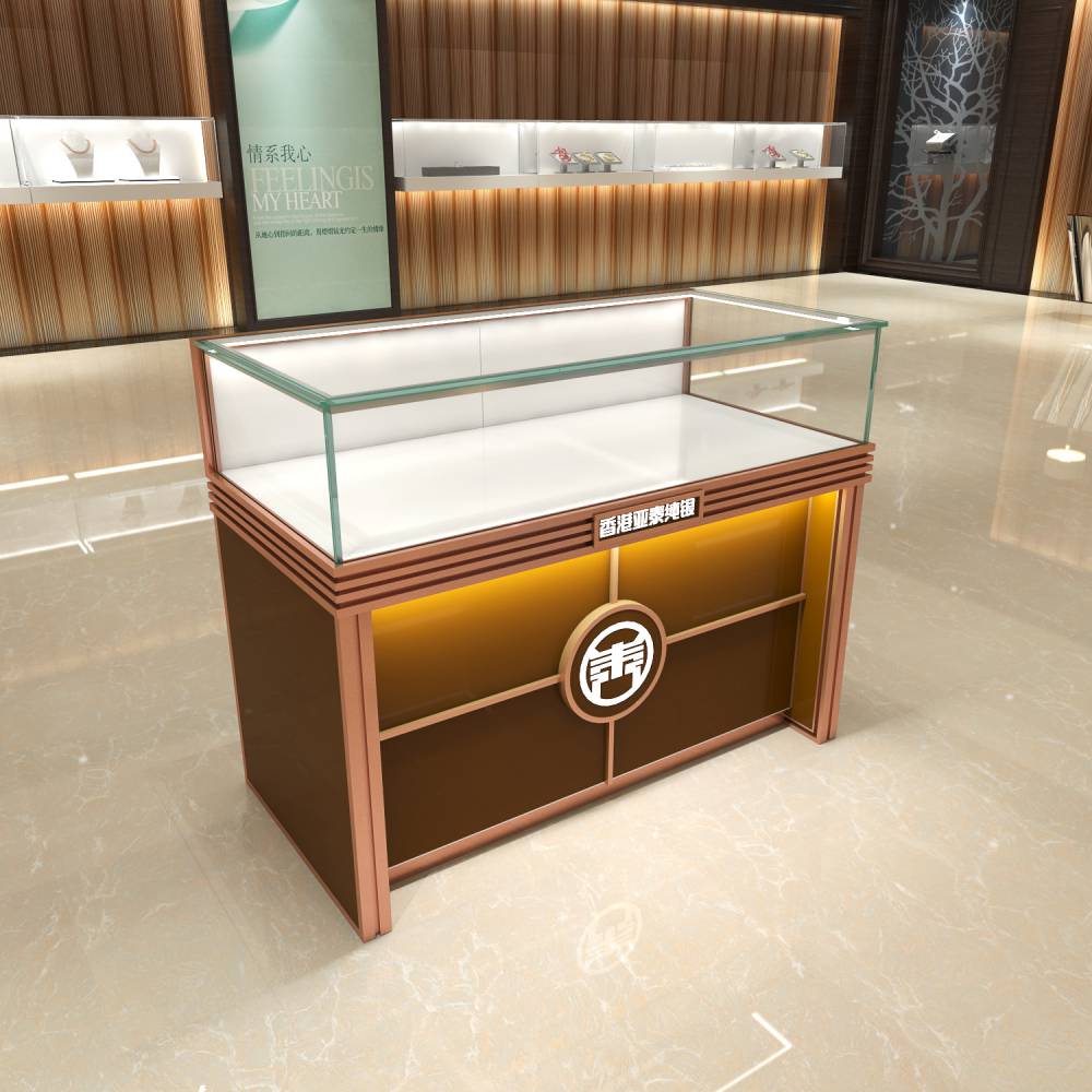 珠宝烤漆展柜定做 服装展示柜加工厂 复古玻璃展览柜定制