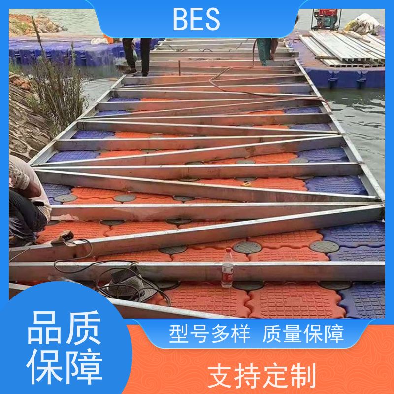 百世跨海大桥浮箱围堰浮桥可铺塑木地板洪涝救援
