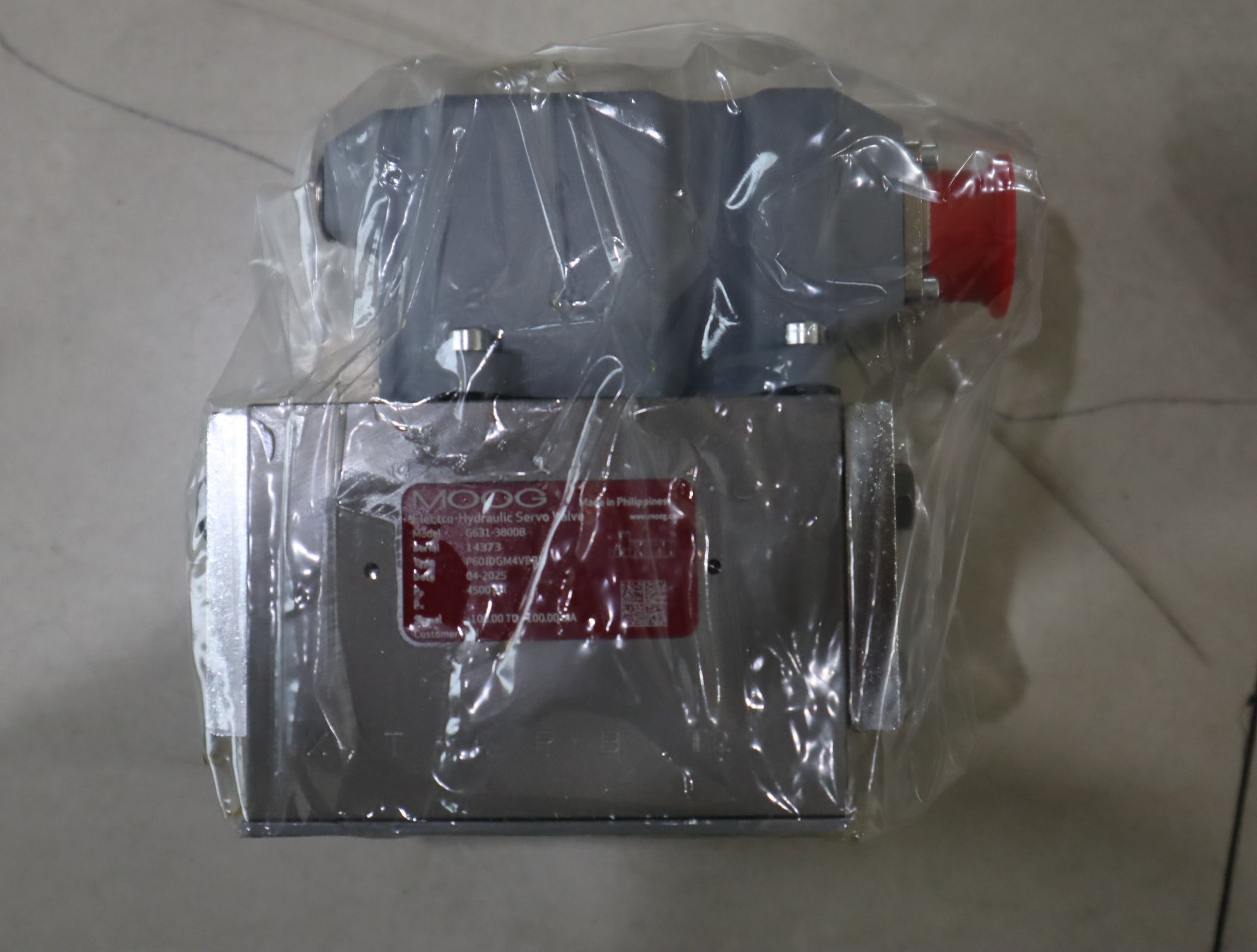 美国MOOG穆格伺服阀 菲律宾生产 G631-3800B P60JDGM4VBRX 