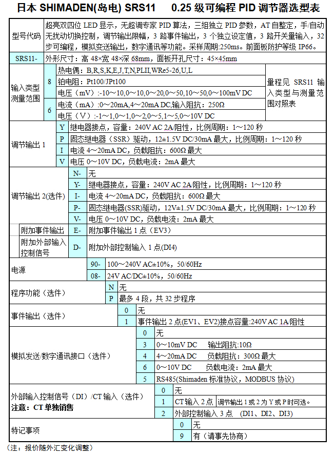 供应岛电 SRS13A-8IN-90P140050 原装全新