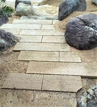 中式庭院 自然面旧石板 景观条石挡土墙 青石老石板