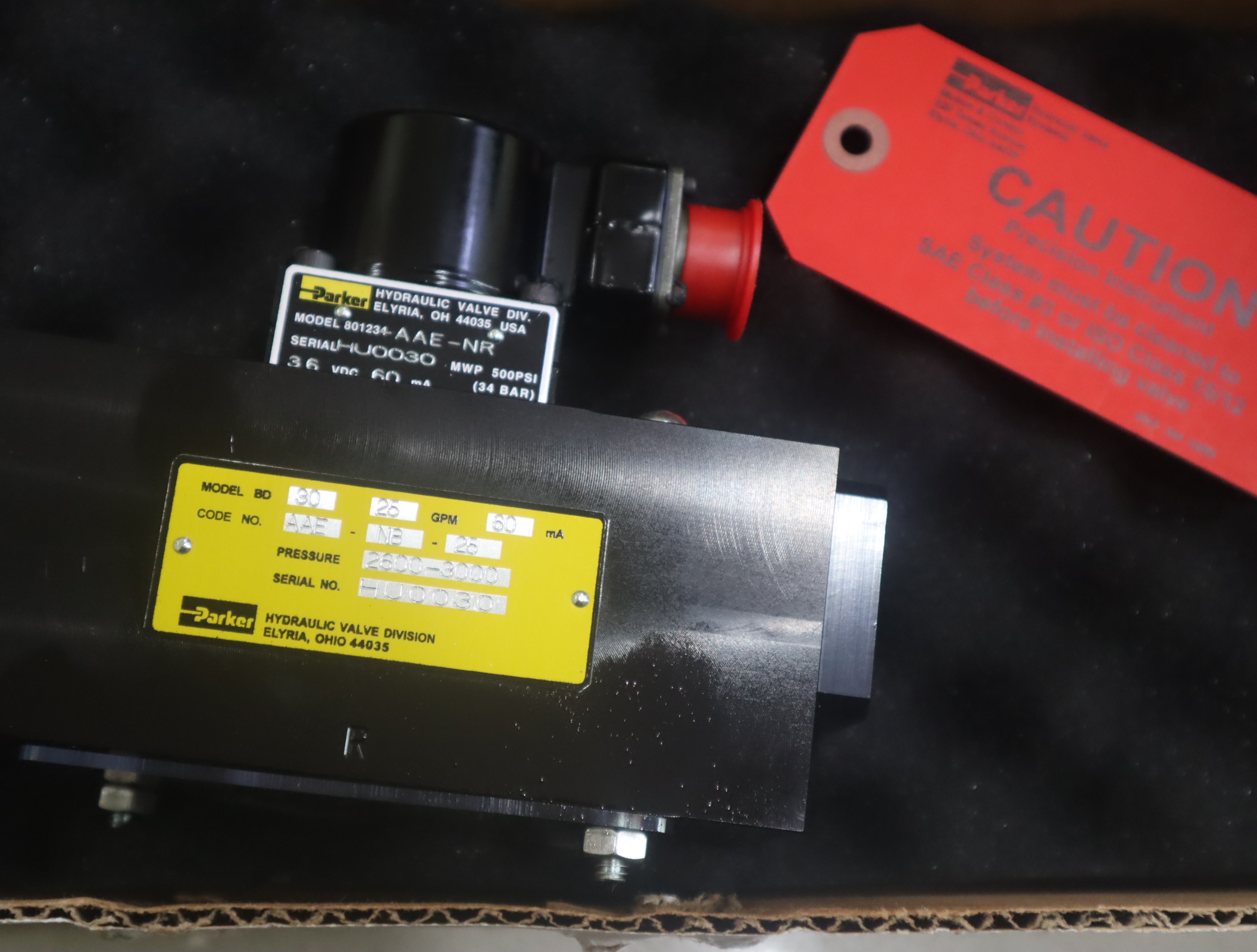 BD30AAENB25 派克PARKER伺服阀 BD30 25GPM 60mA 2600-3000 HU0030