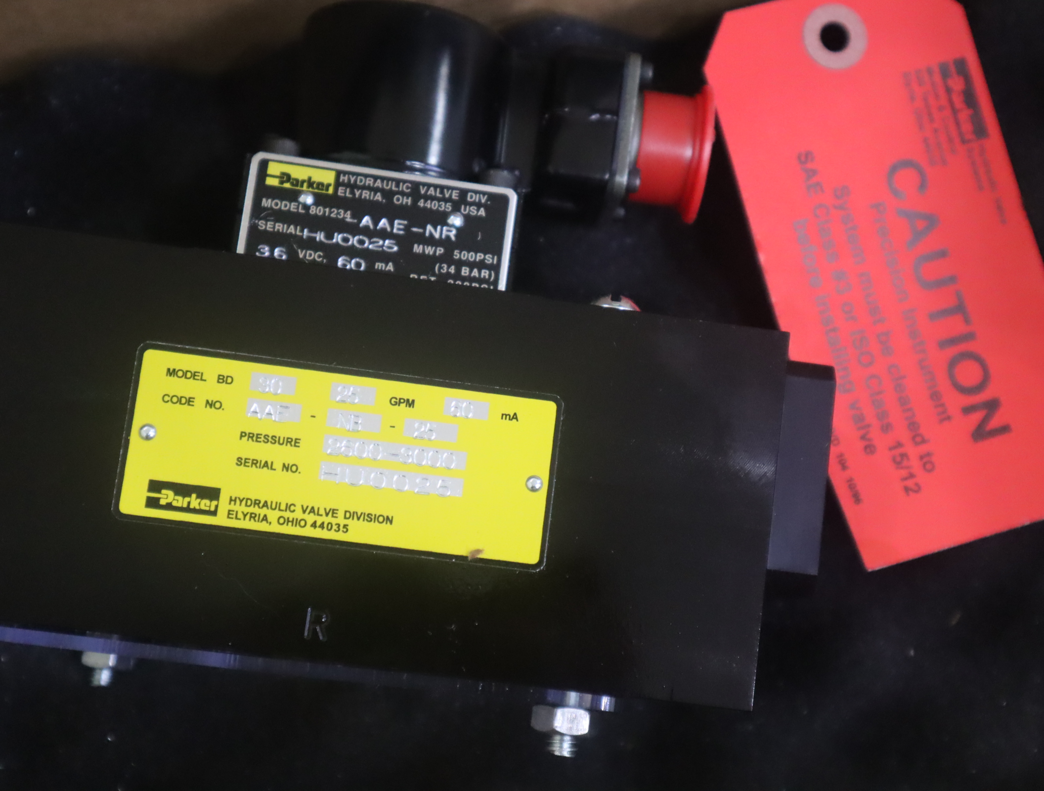 BD30AAENB25 派克PARKER伺服阀 BD30 25GPM 60mA 2600-3000 HU0030