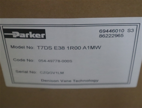 T7DS E38 1R00 A1MW 054-49778-000S 派克PARKER叶片泵DENISON
