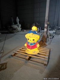 玻璃钢发光雪人装饰小品景观雕塑