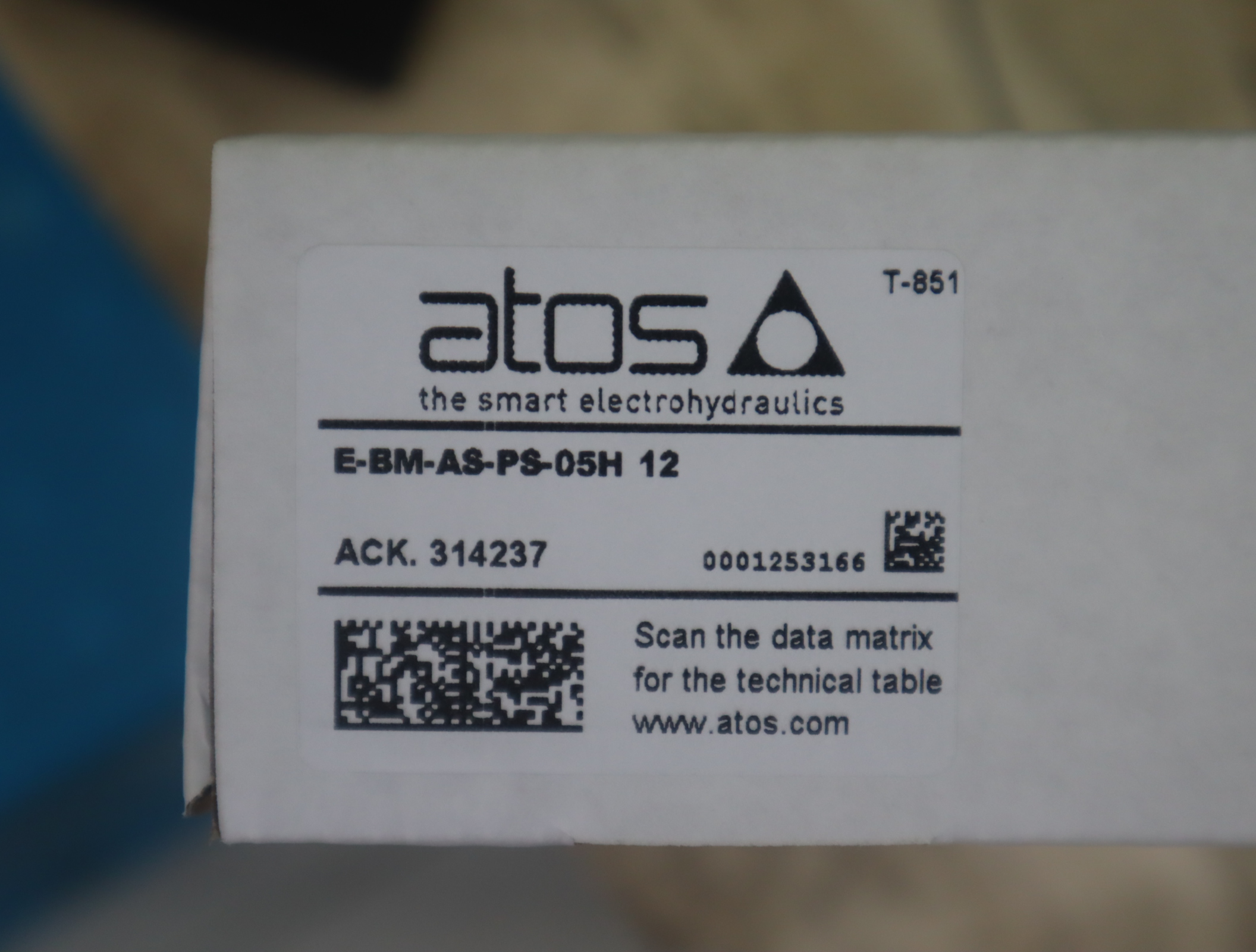 E-BM-AS-PS-05H 12 ACK.314237 意大利阿托斯ATOS放大器 T-851