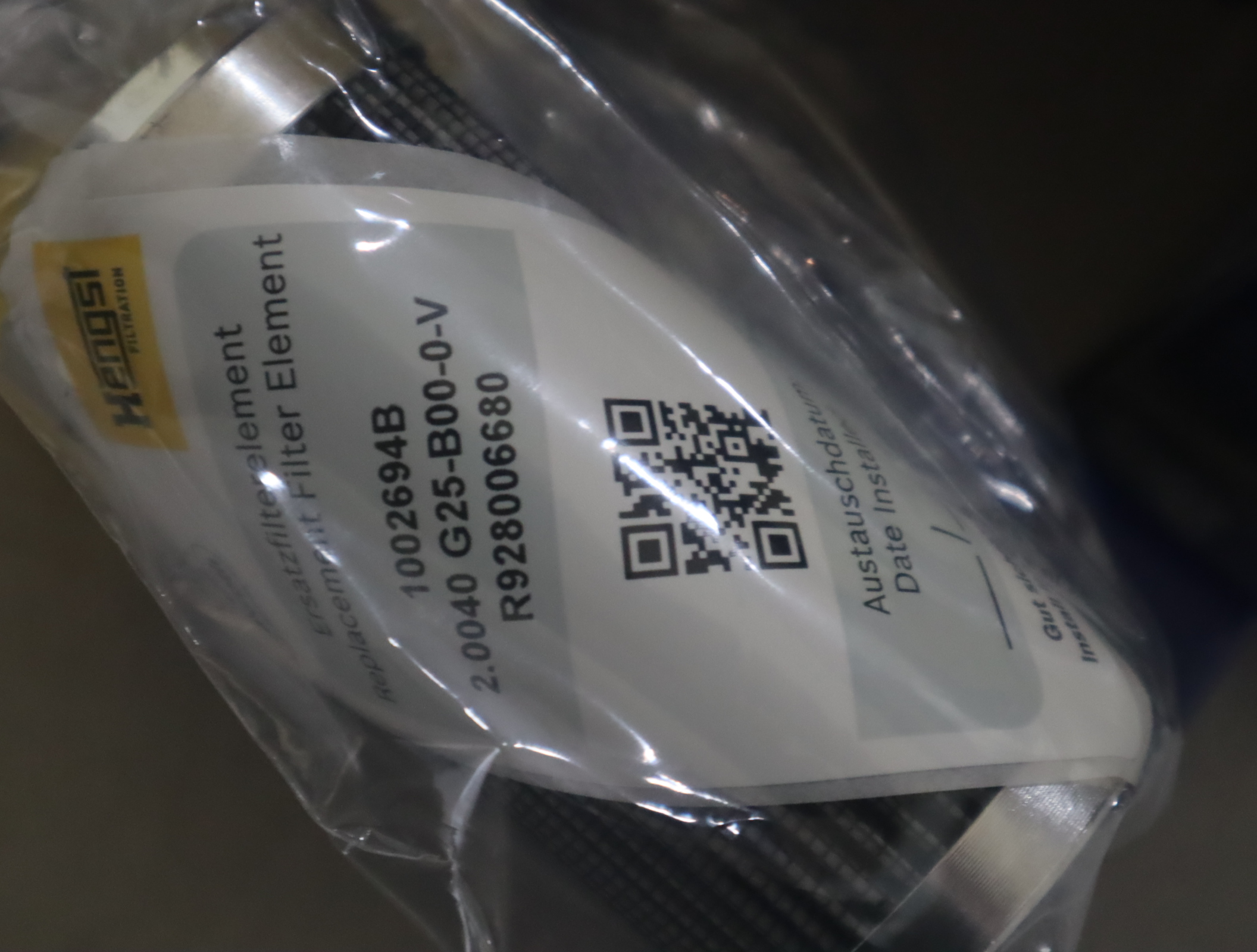 2.0040 G25-B00-0-V R928006680 1002694B 德国汉格斯特HENGST滤芯