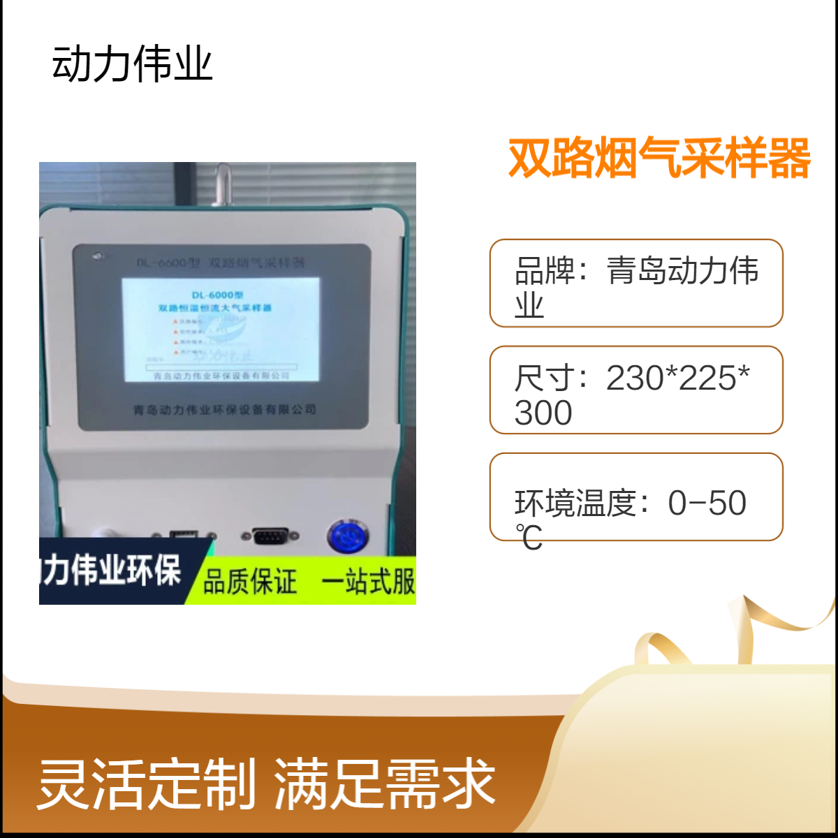 固定污染源废气DL-6600型双路烟气采样器内置电源