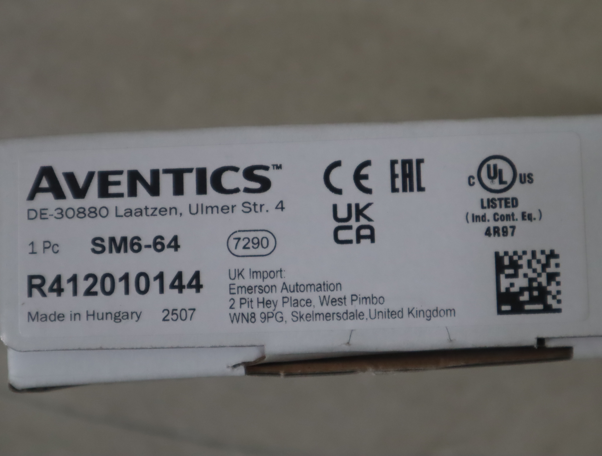 R412010144 德国安沃驰AVENTICS 气动阀SM6-64 SM6-A4-M08T-030-64