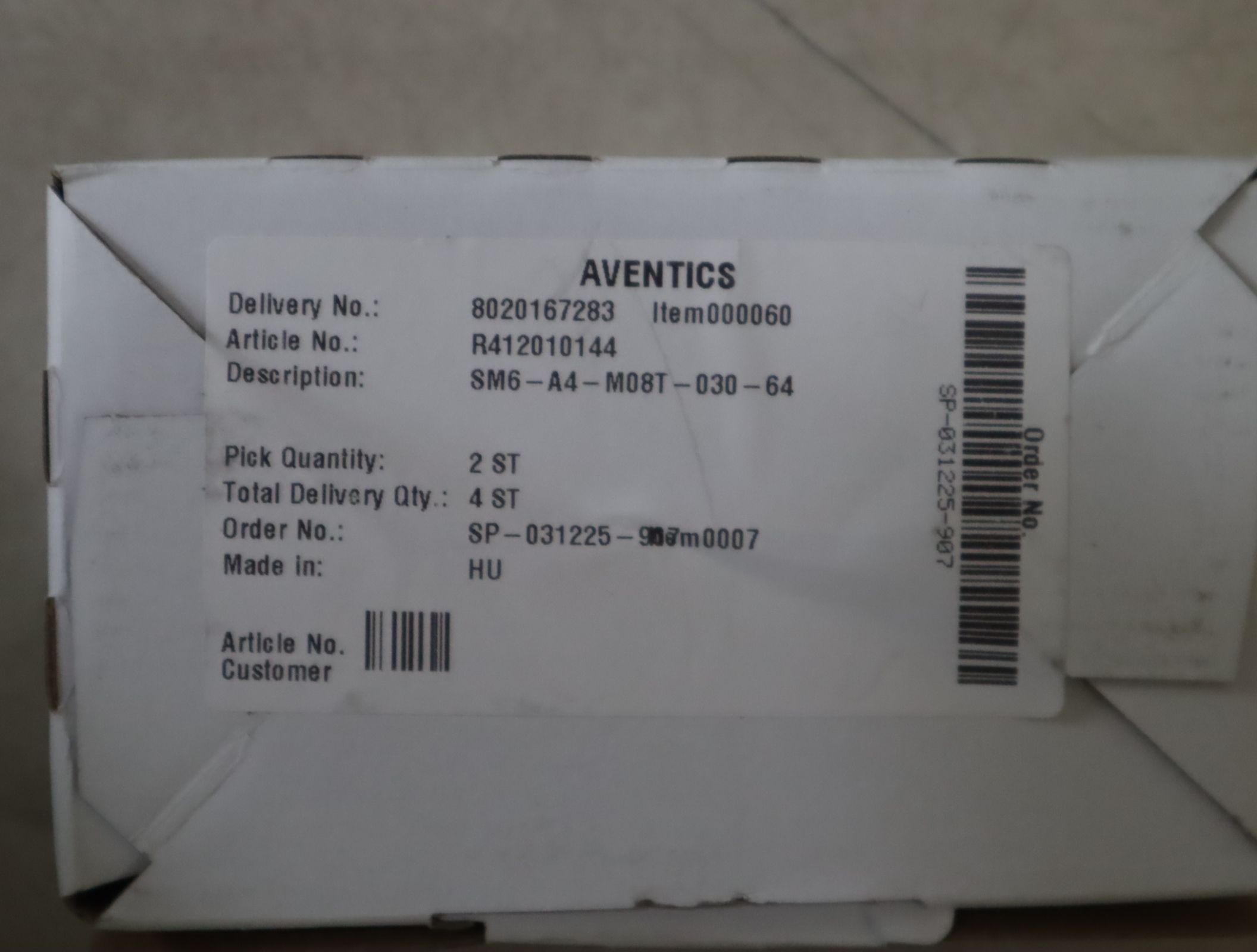 R412010144 德国安沃驰AVENTICS 气动阀SM6-64 SM6-A4-M08T-030-64