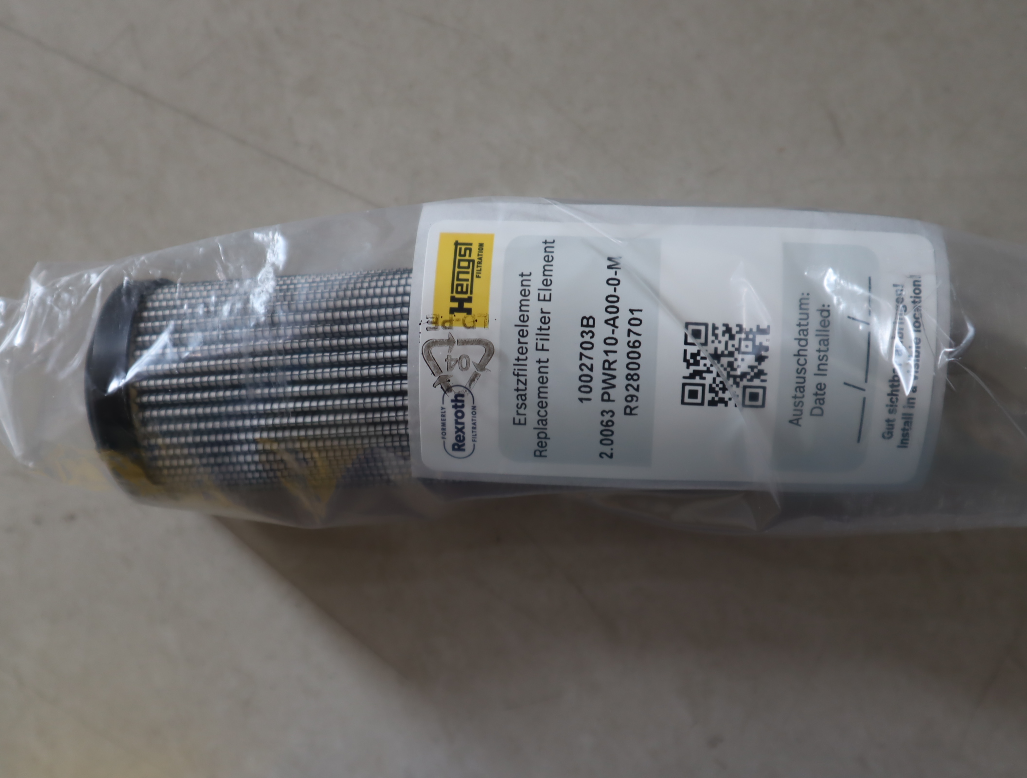 2.0063 PWR10-A00-0-M R928006701 1002703B 汉格斯特HENGST滤芯