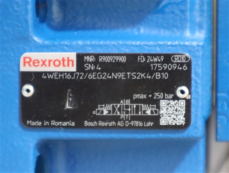 R900929900 4WEH16J7X/6EG24N9ETS2K4/B10 力士乐REXROTH电液阀