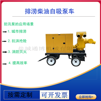 防汛泵车6/8/10/12寸大流量无阻塞柴油机自吸排污泵