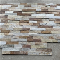 艺术摆件 满天星文化石装饰 虎皮黄碎拼石 黄色板岩冰裂纹石