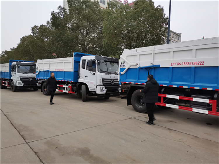 清理大型猪圈17立方运粪专用车 柴油粪便自卸翻斗车