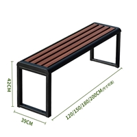 杭州户外公园塑木条长椅,户外小区不锈钢凳子,户外小区不锈钢凳子