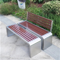 沈阳户外公园塑木条长椅,园林石凳子防腐木板凳,园林石凳子防腐木板凳