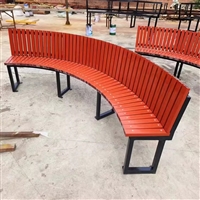 济宁户外公园塑木条长椅,多人带靠背坐凳,多人带靠背坐凳