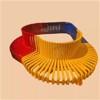 淄博户外公园塑木条长椅,口字锌合金排椅,口字锌合金排椅