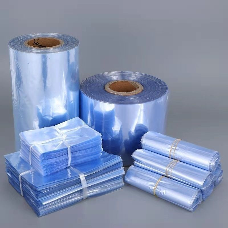 pvc异形收缩膜 低温热收缩对折交联膜L型机用透明热封真空塑料薄膜