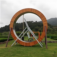 户外灯光款360度旋转自行车 夜市广场新型双人旋转自行车