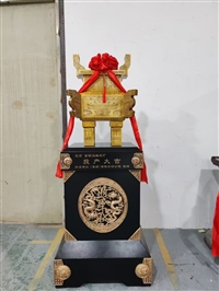合作双赢握手 铜制落地摆件 开业礼品 工厂办公室大堂装饰品