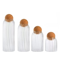 高硼硅玻璃竖条杯配套球形盖子