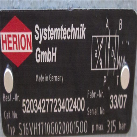 着重分析HERION海隆电磁阀S6H00G0090016OV