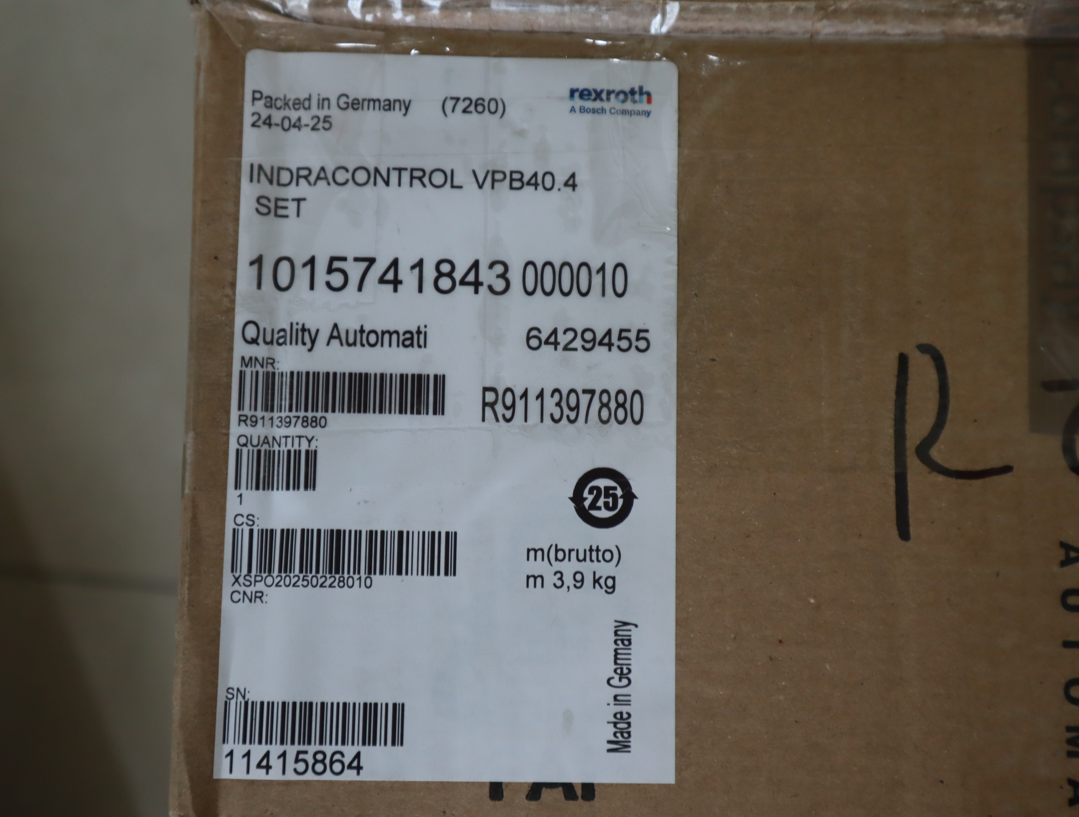 R911397880 INDRACONTROL VPB40.4 SET 德国力士乐REXROTH伺服器