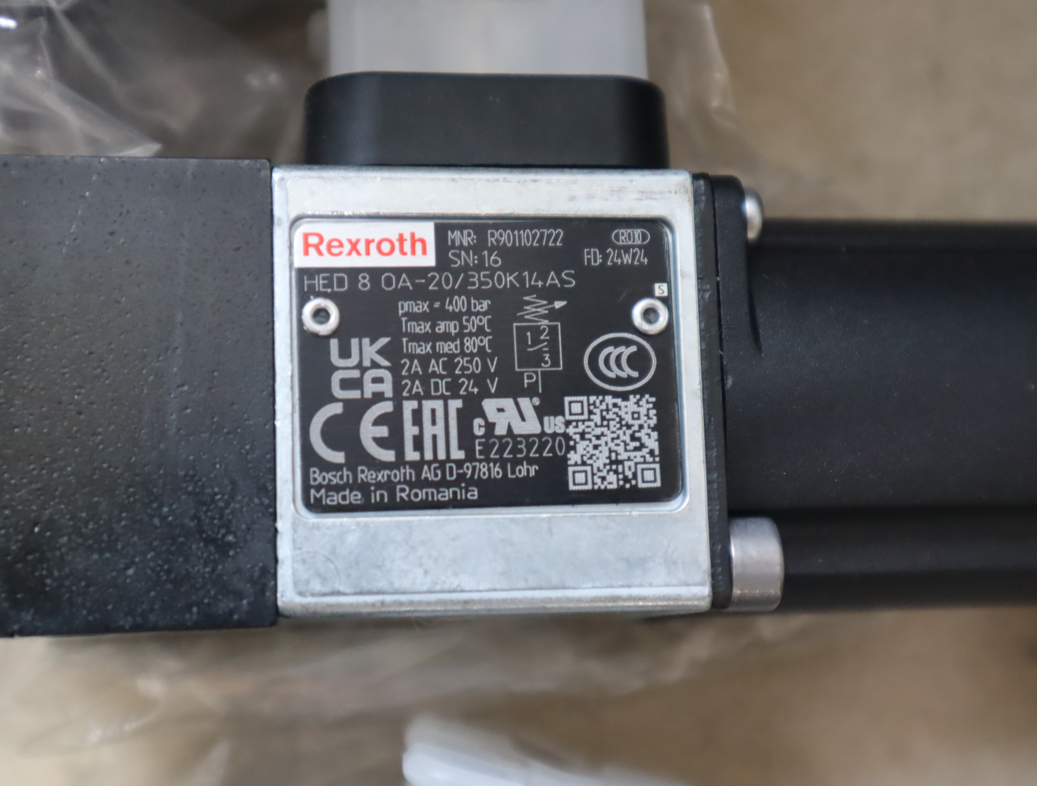 HED8OA-2X/350K14AS R901102722 力士乐REXROTH压力开关