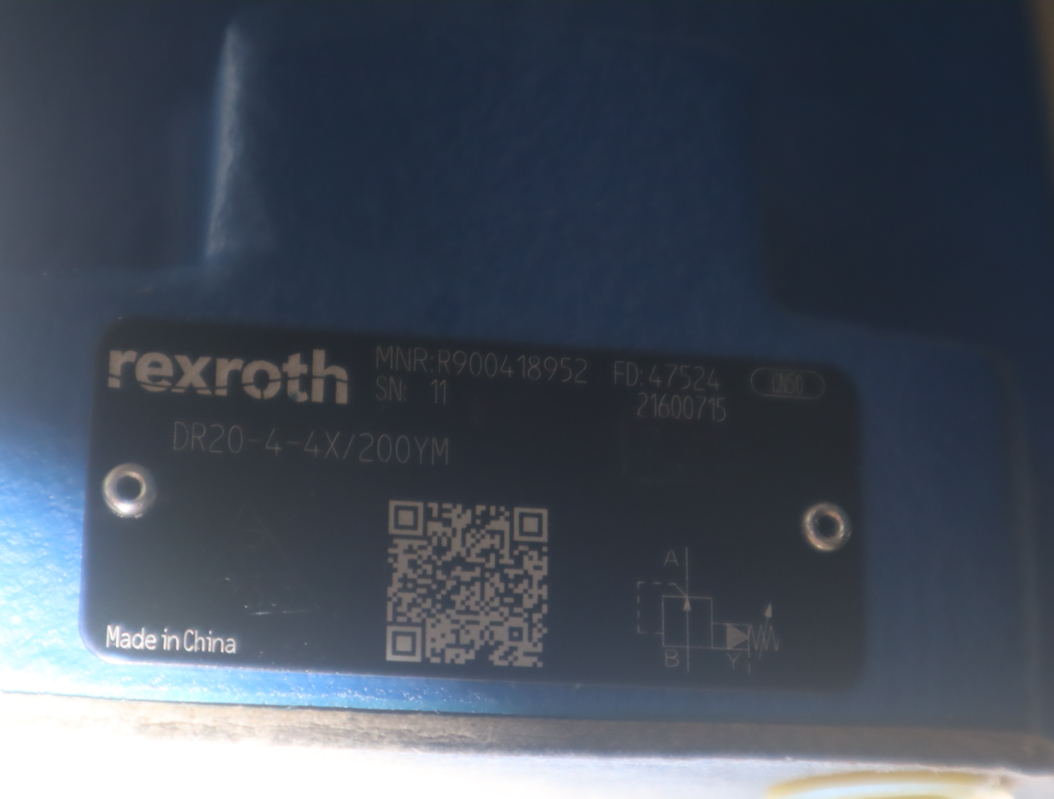 R900418952 DR20-4-4X/200YM DR20-4-42/200YM 力士乐REXROTH阀