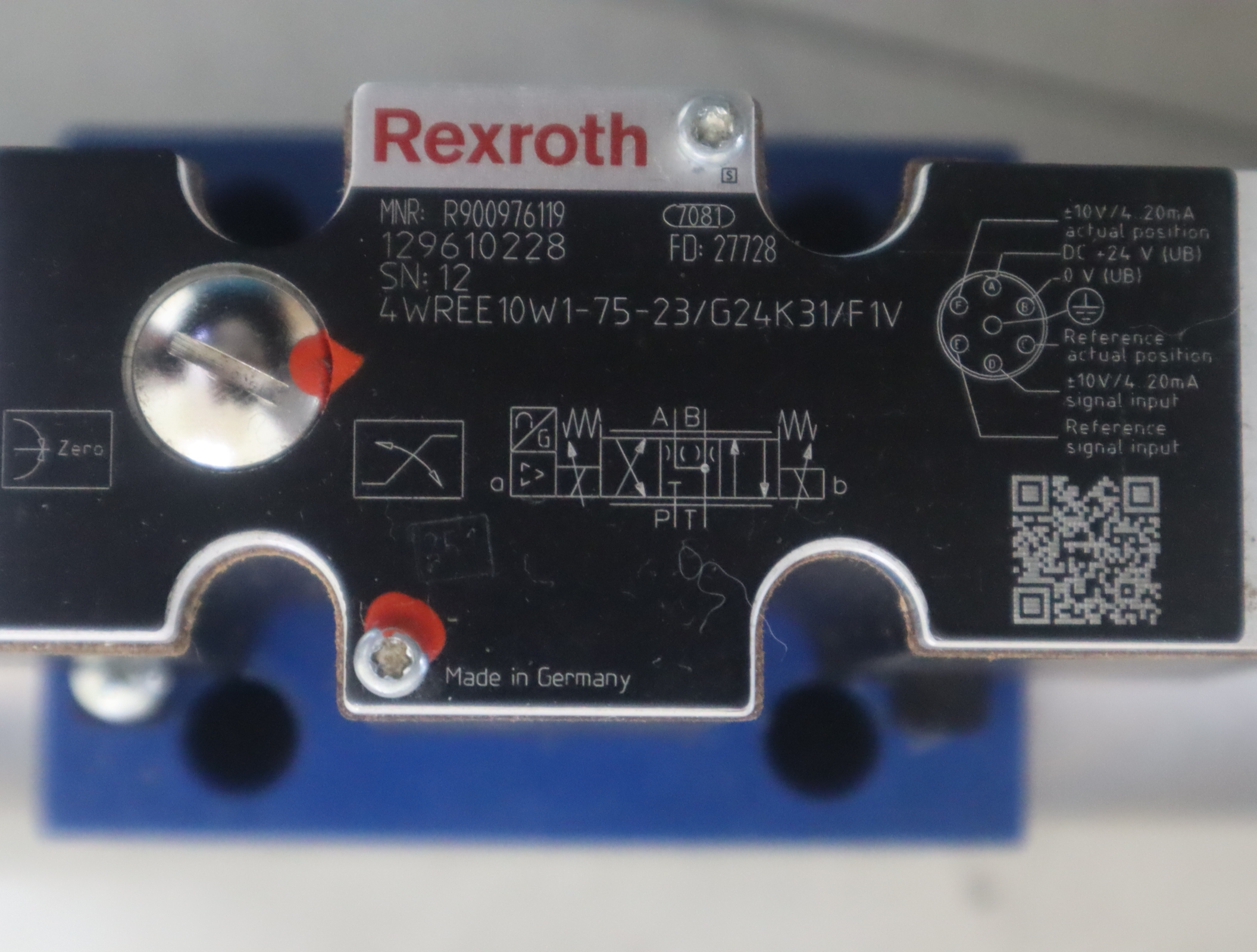 4WREE10W1-75-20/G24K31/F1V R900976119 德国力士乐REXROTH比例阀